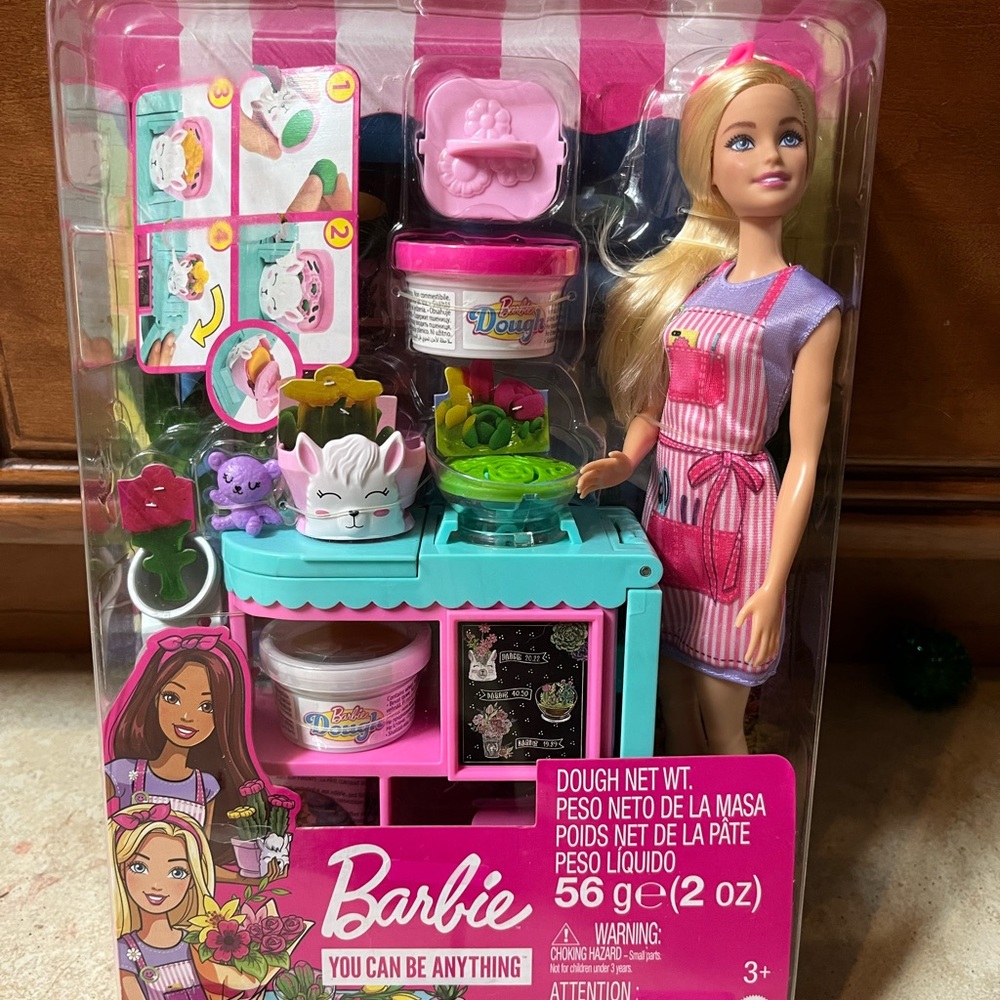 New Barbie Florist Play Dough Playset